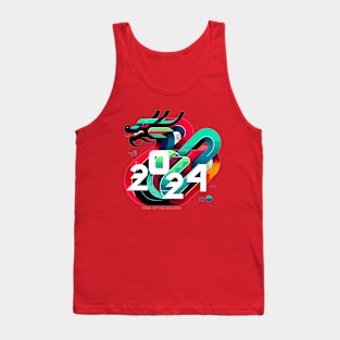 Vibrant Dragon 2024 - Modern Zodiac Graphic Tank Top